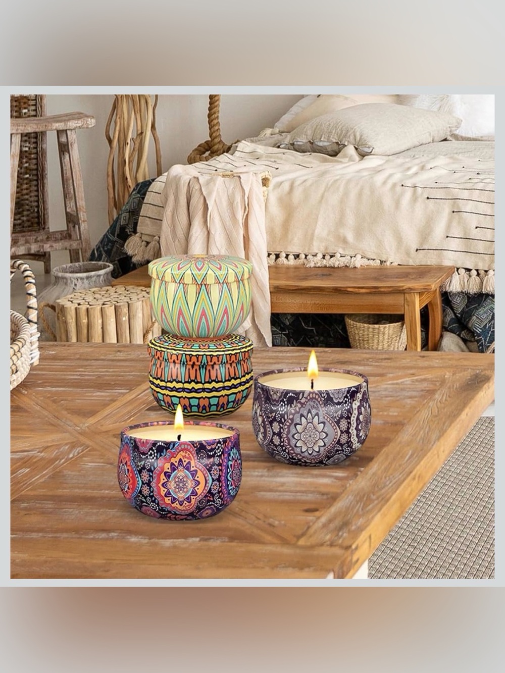 Bohemian Style Soy Mini Candles - Picture 2 of 4